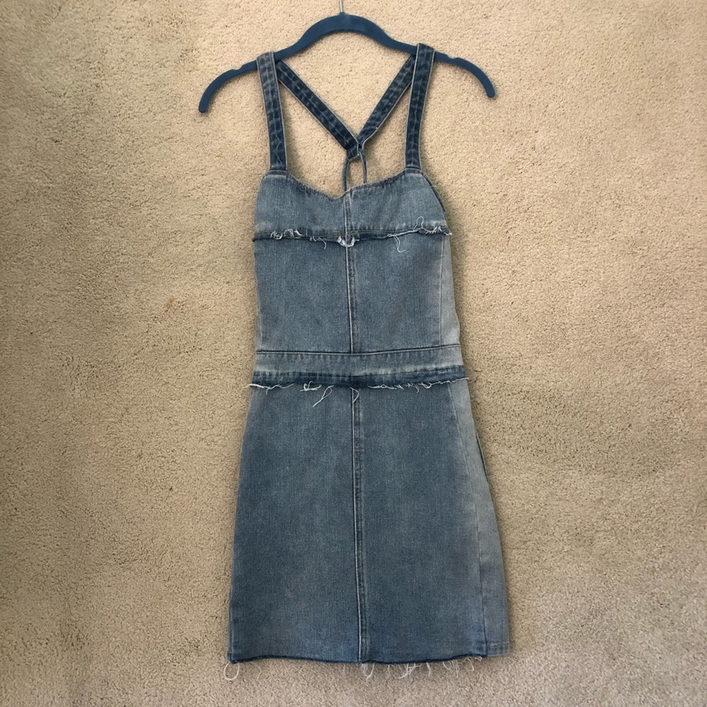 adjustable denim dress